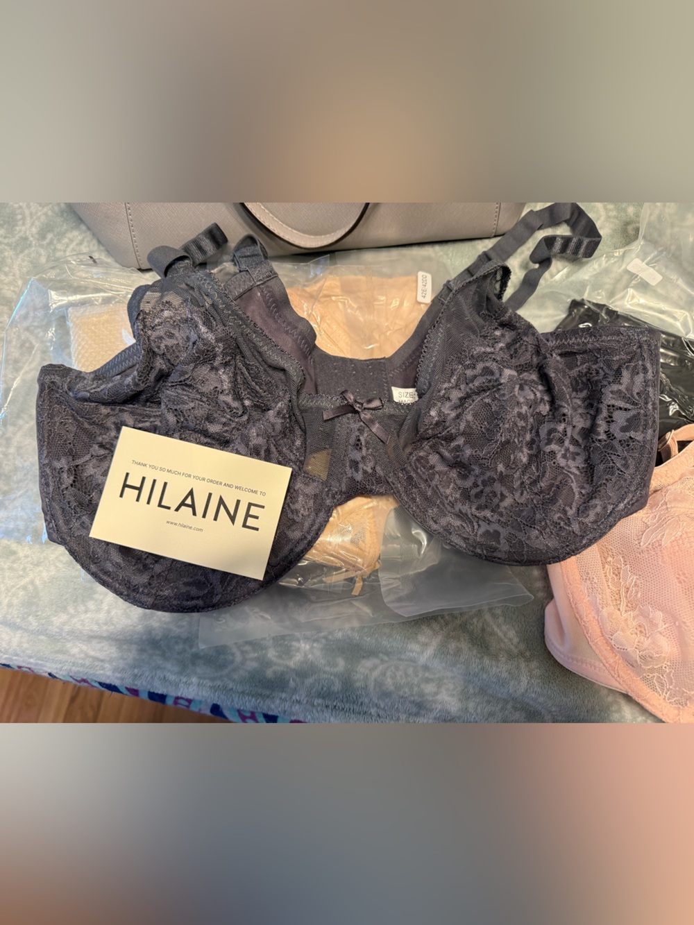 Lace Underwire Bra - Black - Unbranded